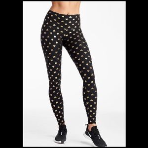 DYI Foiled Gold Heart Leggings